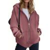 imageZeagoo Hoodies For Women Zip Up Hoodie Oversized Sweatshirt Fleece Jackets Fall Winter Coats 2025 FashionDusty Pink