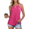 imageZeagoo Womens Tank Tops Sleeveless Spaghetti Strap Halter Top Flowy Summer Beach Outfits 2026Hot Pink
