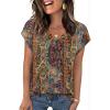 imageZeagoo Womens Tops Short Sleeve V Neck Shirts Summer Dressy Casual Business Clothes Work Blouses Fashion Clothing OutfitsMz721 Boho