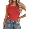 imageZeagoo Womens Double Lined Crew Neck Tank Tops Cute Summer Sleeveless Workout Tops Basic Going Out Clothes 2026Red