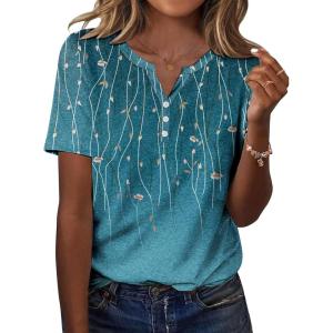 imageZeagoo Womens Summer Tops Casual Short Sleeve V Neck Shirts Business Dressy Work BlousesLeaf Green