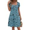 image:imageZEAGOO Summer Dresses for Women 2026 Sundress Short Petal Sleeve Dress with Pockets Floral Dresses for CasualFloralsf237