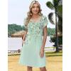 image:imageZEAGOO Summer Dresses for Women 2026 Sundress Short Petal Sleeve Dress with Pockets Floral Dresses for CasualFloralsf242
