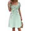 image:imageZEAGOO Summer Dresses for Women 2026 Sundress Short Petal Sleeve Dress with Pockets Floral Dresses for CasualFloralsf242