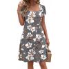 image:imageZEAGOO Summer Dresses for Women 2026 Sundress Short Petal Sleeve Dress with Pockets Floral Dresses for CasualFloralwf104