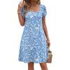 image:imageZEAGOO Summer Dresses for Women 2026 Sundress Short Petal Sleeve Dress with Pockets Floral Dresses for CasualFloralxh41