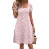 image:imageZEAGOO Summer Dresses for Women 2026 Sundress Short Petal Sleeve Dress with Pockets Floral Dresses for CasualFloralxh530