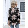 image:imageZeagoo 34 Length Sleeve Womens Tops 2026 V Neck T Shirts Dressy Casual Fall Blouses Floral Summer Business Work Basic TeesBlack Pink Floral