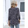 image:imageZeagoo 34 Length Sleeve Womens Tops 2026 V Neck T Shirts Dressy Casual Fall Blouses Floral Summer Business Work Basic TeesNavy Blue Print