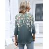 image:imageZeagoo 34 Length Sleeve Womens Tops 2026 V Neck T Shirts Dressy Casual Fall Blouses Floral Summer Business Work Basic TeesPlants Flowers