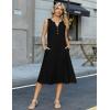 image:imageZeagoo Summer Dress for Women 2026 Sleeveless Tank Midi Dress Vacation Beach Sundress Aline Boho ClothingBlack