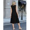 image:imageZeagoo Summer Dress for Women 2026 Sleeveless Tank Midi Dress Vacation Beach Sundress Aline Boho ClothingBlack