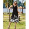 image:imageZeagoo Summer Dress for Women 2026 Sleeveless Tank Midi Dress Vacation Beach Sundress Aline Boho ClothingBlack Floral