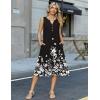 image:imageZeagoo Summer Dress for Women 2026 Sleeveless Tank Midi Dress Vacation Beach Sundress Aline Boho ClothingBlack Floral