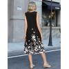 image:imageZeagoo Summer Dress for Women 2026 Sleeveless Tank Midi Dress Vacation Beach Sundress Aline Boho ClothingBlack Floral