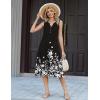 image:imageZeagoo Summer Dress for Women 2026 Sleeveless Tank Midi Dress Vacation Beach Sundress Aline Boho ClothingBlack Floral