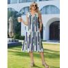 image:imageZeagoo Summer Dress for Women 2026 Sleeveless Tank Midi Dress Vacation Beach Sundress Aline Boho ClothingBlue Geometry