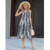 image:imageZeagoo Summer Dress for Women 2026 Sleeveless Tank Midi Dress Vacation Beach Sundress Aline Boho ClothingBlue Geometry