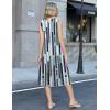 image:imageZeagoo Summer Dress for Women 2026 Sleeveless Tank Midi Dress Vacation Beach Sundress Aline Boho ClothingBlue Geometry
