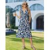 image:imageZeagoo Summer Dress for Women 2026 Sleeveless Tank Midi Dress Vacation Beach Sundress Aline Boho ClothingBlue Plant Leaves