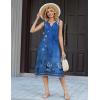 image:imageZeagoo Summer Dress for Women 2026 Sleeveless Tank Midi Dress Vacation Beach Sundress Aline Boho ClothingBlue Print