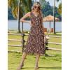 image:imageZeagoo Summer Dress for Women 2026 Sleeveless Tank Midi Dress Vacation Beach Sundress Aline Boho ClothingCoffee Floral