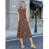 image:imageZeagoo Summer Dress for Women 2026 Sleeveless Tank Midi Dress Vacation Beach Sundress Aline Boho ClothingCoffee Floral
