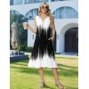 image:imageZeagoo Summer Dress for Women 2026 Sleeveless Tank Midi Dress Vacation Beach Sundress Aline Boho ClothingGradient  Black White