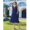 image:imageZeagoo Summer Dress for Women 2026 Sleeveless Tank Midi Dress Vacation Beach Sundress Aline Boho ClothingNavy Blue Polka Dots
