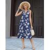 image:imageZeagoo Summer Dress for Women 2026 Sleeveless Tank Midi Dress Vacation Beach Sundress Aline Boho ClothingNavy Hawaiian Floral