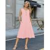 image:imageZeagoo Summer Dress for Women 2026 Sleeveless Tank Midi Dress Vacation Beach Sundress Aline Boho ClothingPink