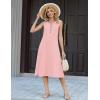 image:imageZeagoo Summer Dress for Women 2026 Sleeveless Tank Midi Dress Vacation Beach Sundress Aline Boho ClothingPink