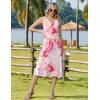 image:imageZeagoo Summer Dress for Women 2026 Sleeveless Tank Midi Dress Vacation Beach Sundress Aline Boho ClothingPink Marble Pattern