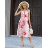 image:imageZeagoo Summer Dress for Women 2026 Sleeveless Tank Midi Dress Vacation Beach Sundress Aline Boho ClothingPink Marble Pattern