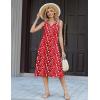 image:imageZeagoo Summer Dress for Women 2026 Sleeveless Tank Midi Dress Vacation Beach Sundress Aline Boho ClothingRed Floral
