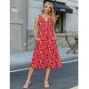 image:imageZeagoo Summer Dress for Women 2026 Sleeveless Tank Midi Dress Vacation Beach Sundress Aline Boho ClothingRed Floral