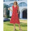image:imageZeagoo Summer Dress for Women 2026 Sleeveless Tank Midi Dress Vacation Beach Sundress Aline Boho ClothingRed Floral