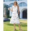 image:imageZeagoo Summer Dress for Women 2026 Sleeveless Tank Midi Dress Vacation Beach Sundress Aline Boho ClothingWhite Floral