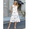 image:imageZeagoo Summer Dress for Women 2026 Sleeveless Tank Midi Dress Vacation Beach Sundress Aline Boho ClothingWhite Floral