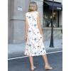 image:imageZeagoo Summer Dress for Women 2026 Sleeveless Tank Midi Dress Vacation Beach Sundress Aline Boho ClothingWhite Floral