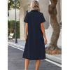image:imageZeagoo Summer Dresses for Women 2026 Button Down Shirt Dresses Aline Long Sundress Short Sleeve Beach Travel Cover UpBlue