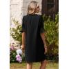 image:imageZeagoo Summer Dresses for Women 2026 V Neck Ruffle Sleeve Casual Shift Dress Hawaiian Sundress Beach Vacation ClothesBlack
