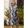 image:imageZeagoo Summer Dresses for Women 2026 V Neck Ruffle Sleeve Casual Shift Dress Hawaiian Sundress Beach Vacation ClothesBlue Gradient