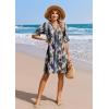 image:imageZeagoo Summer Dresses for Women 2026 V Neck Ruffle Sleeve Casual Shift Dress Hawaiian Sundress Beach Vacation ClothesBlue Gradient