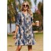 image:imageZeagoo Summer Dresses for Women 2026 V Neck Ruffle Sleeve Casual Shift Dress Hawaiian Sundress Beach Vacation ClothesBlue Gradient