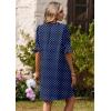 image:imageZeagoo Summer Dresses for Women 2026 V Neck Ruffle Sleeve Casual Shift Dress Hawaiian Sundress Beach Vacation ClothesBlue Polka Dots