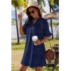 image:imageZeagoo Summer Dresses for Women 2026 V Neck Ruffle Sleeve Casual Shift Dress Hawaiian Sundress Beach Vacation ClothesBlue Polka Dots