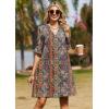 image:imageZeagoo Summer Dresses for Women 2026 V Neck Ruffle Sleeve Casual Shift Dress Hawaiian Sundress Beach Vacation ClothesEthnic Style