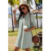 image:imageZeagoo Summer Dresses for Women 2026 V Neck Ruffle Sleeve Casual Shift Dress Hawaiian Sundress Beach Vacation ClothesGreen