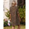 image:imageZeagoo Summer Dresses for Women 2026 V Neck Ruffle Sleeve Casual Shift Dress Hawaiian Sundress Beach Vacation ClothesLeopard Print